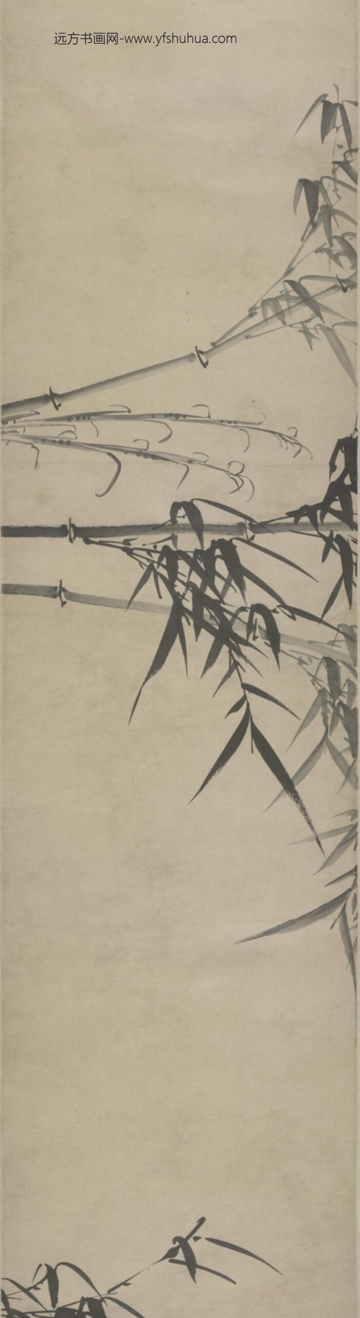 明-冯起震墨竹图卷_
