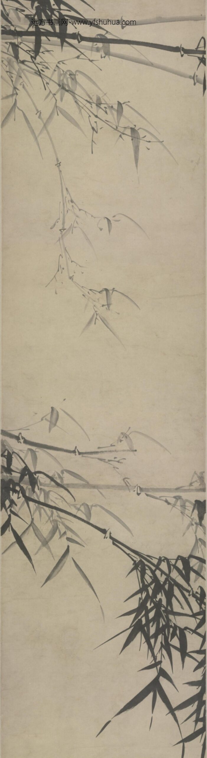 明-冯起震墨竹图卷_