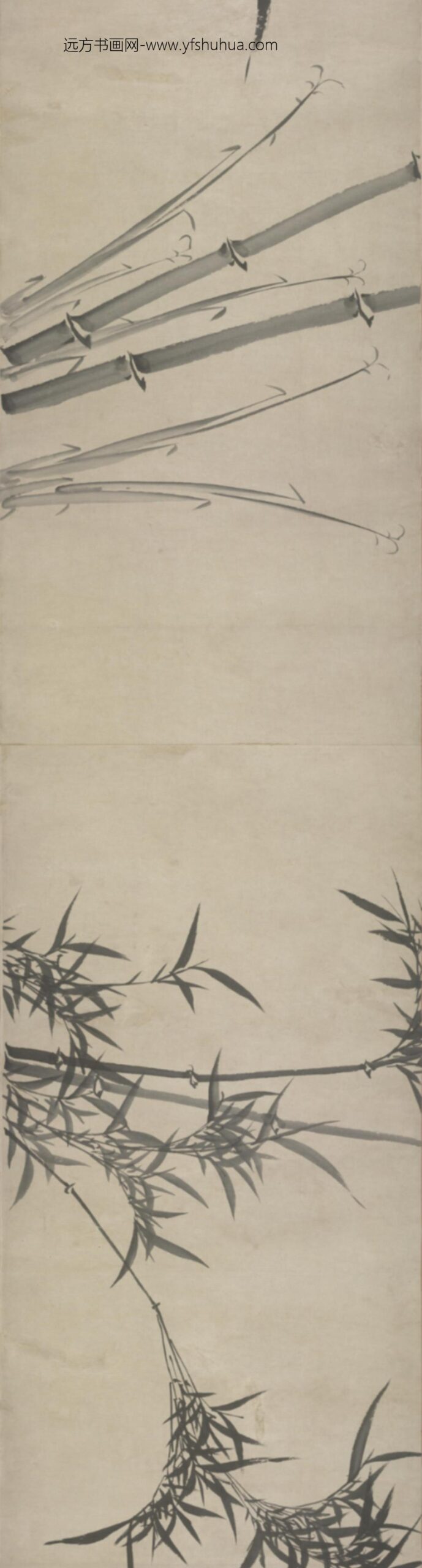 明-冯起震墨竹图卷_