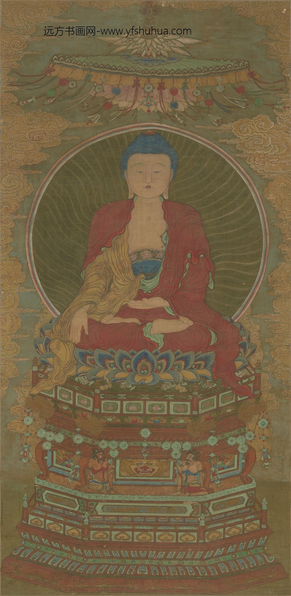 明-叶可观如来佛像图轴