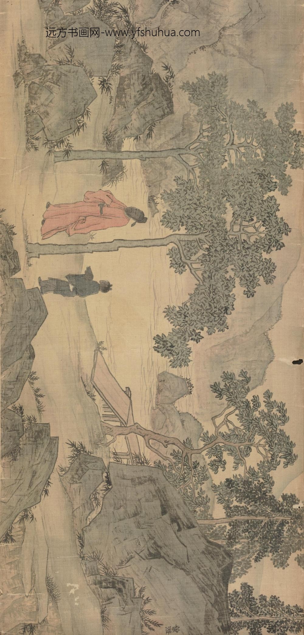明-叶澄山水人物图卷_