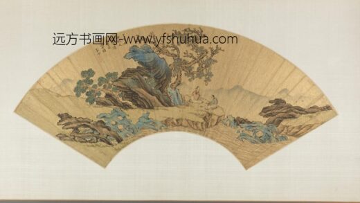 明 吴令古木高士扇.jpg