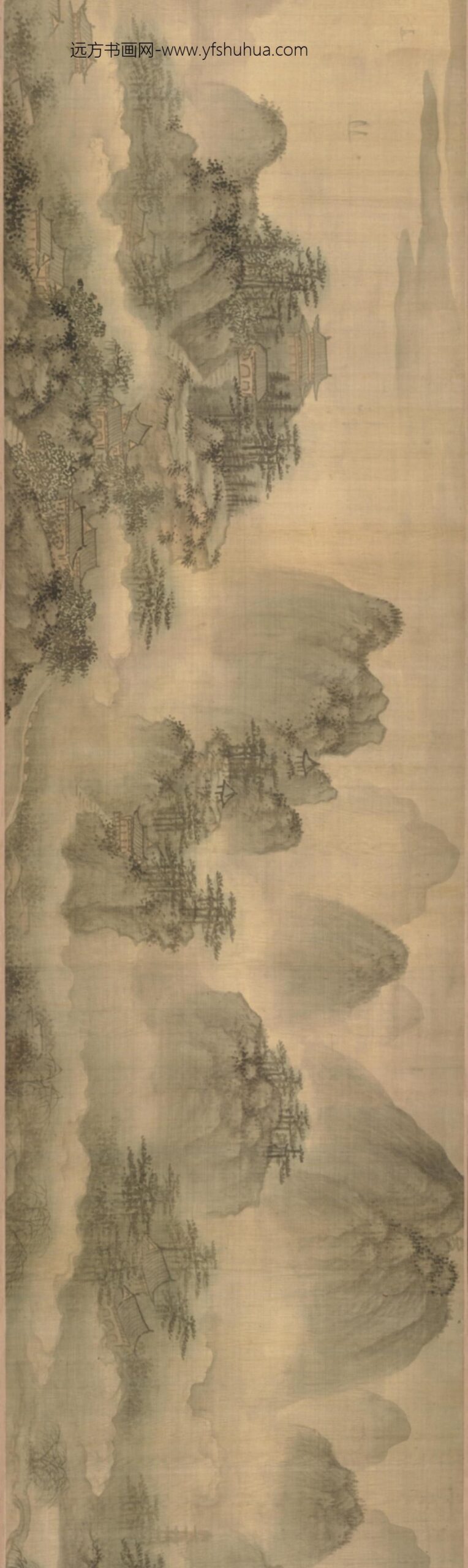 明-周翰南屏烟雨图卷_
