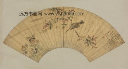 明 姜起花鸟扇.jpg