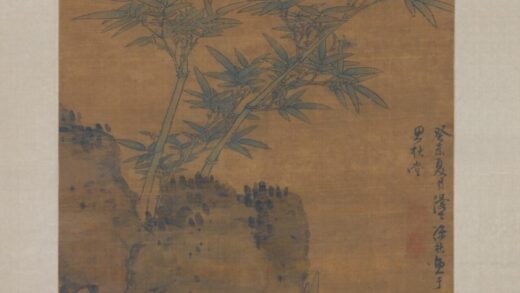 明 孙杕竹石水仙轴.jpg
