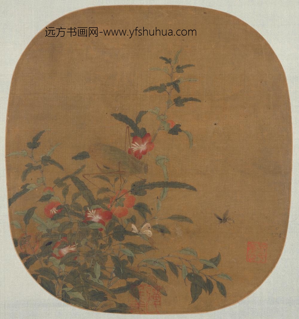 明-宋元明画册－明人花卉草虫图页