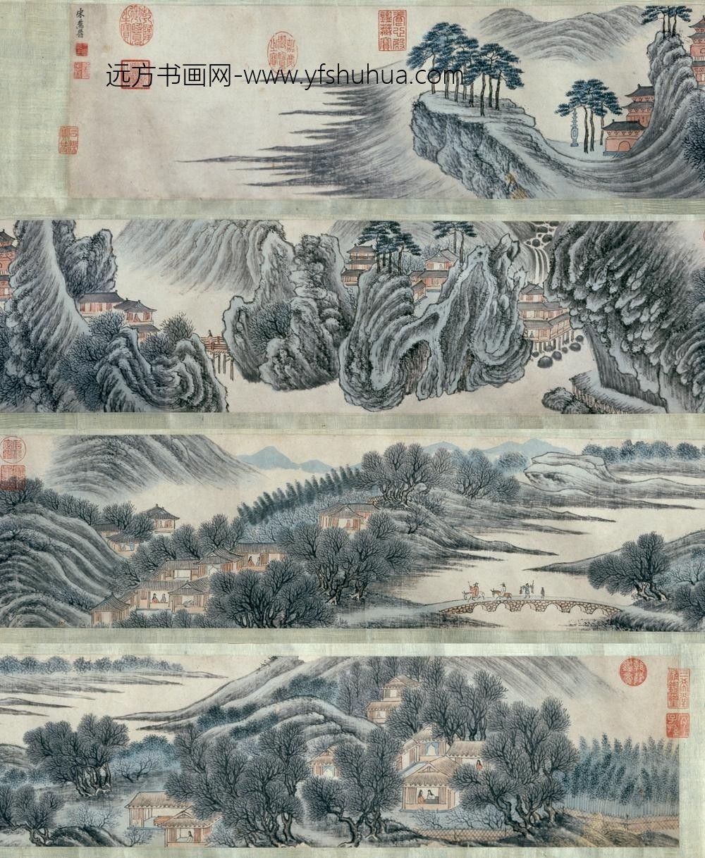 明-宋懋晋溪山春信图卷