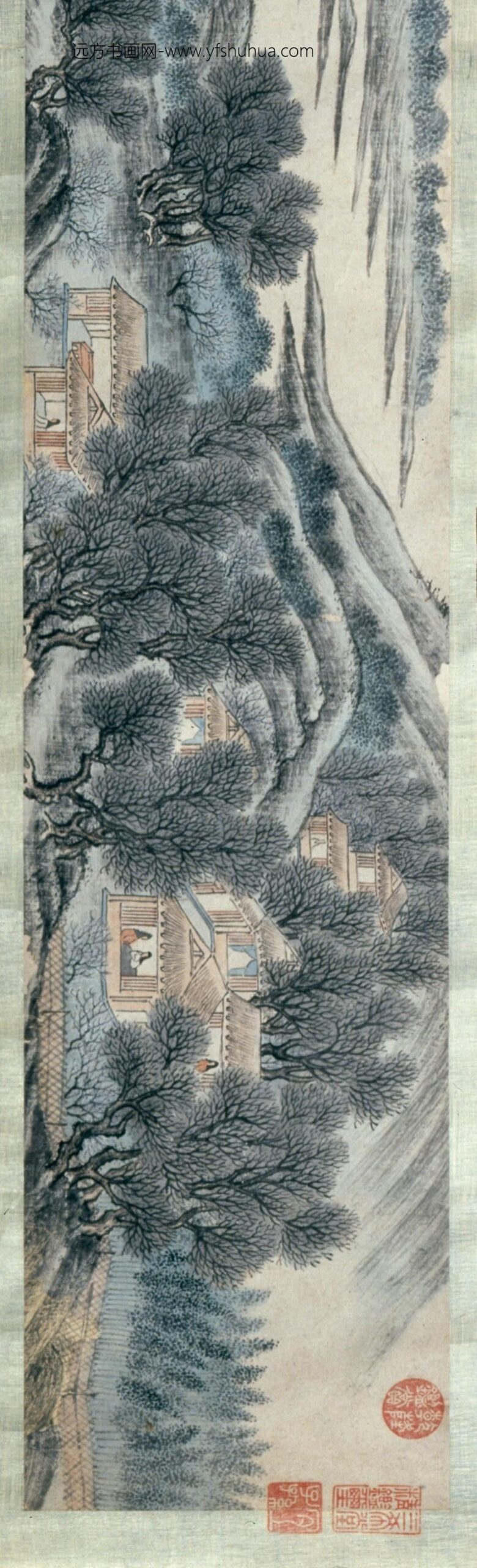 明-宋懋晋溪山春信图卷_