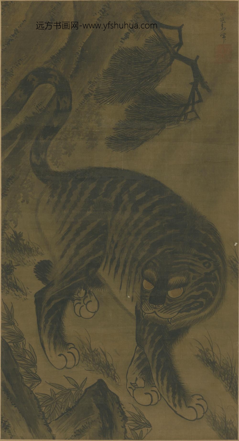 明-寿峰画虎轴