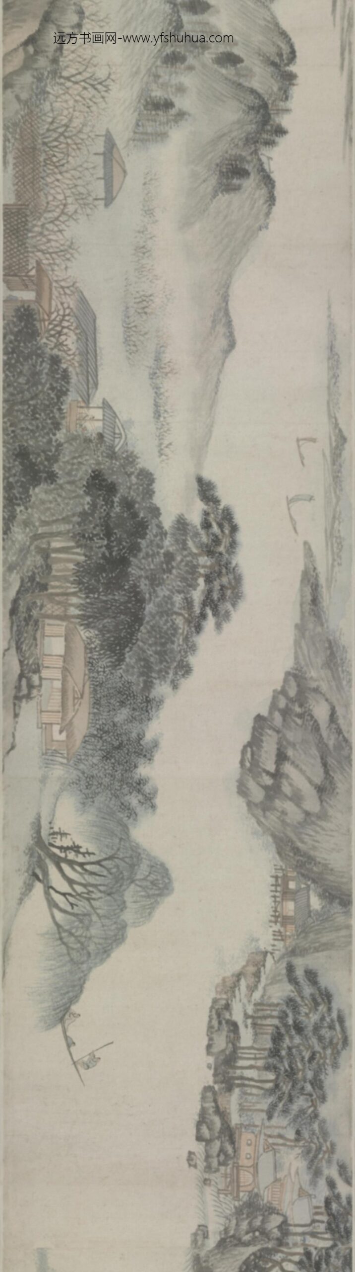 明-张復山水卷_