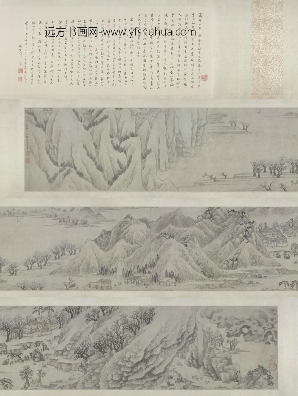 明-张復山水图卷