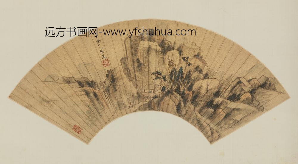 明-张復山水扇