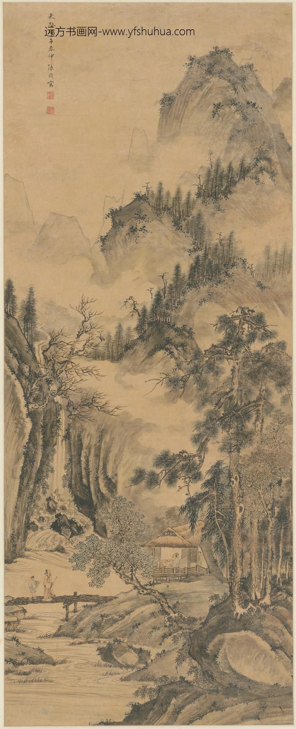 明-张槚山水轴