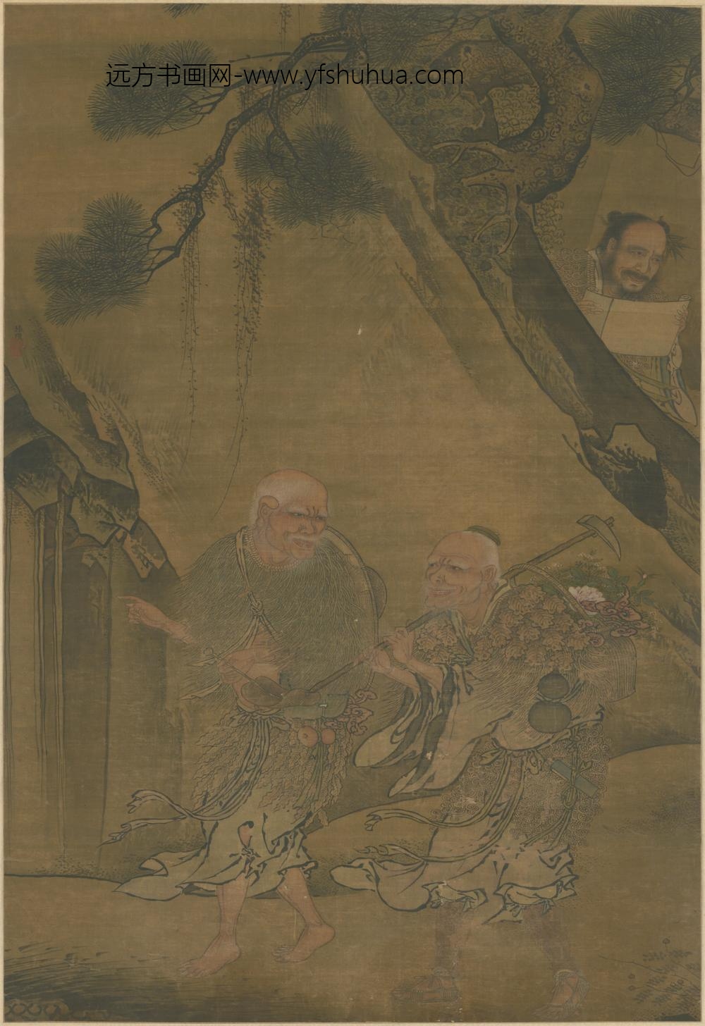 明-张瓒三皇轴