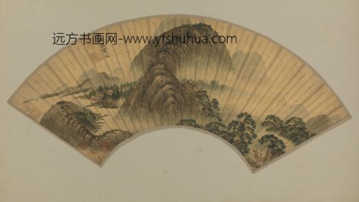 明 张震之山水扇面.jpg