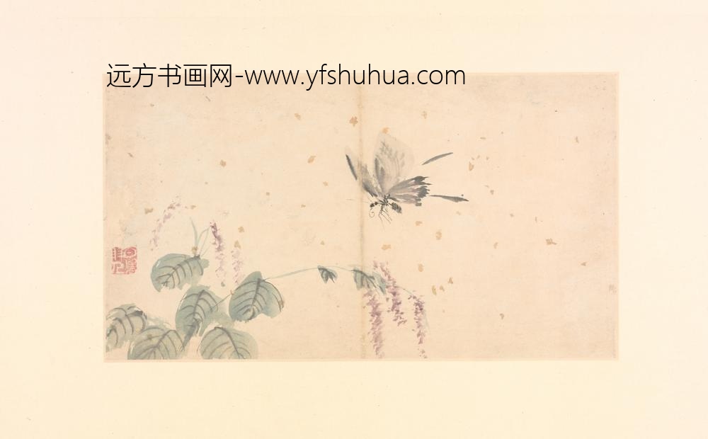 明-施雨山水花卉册-