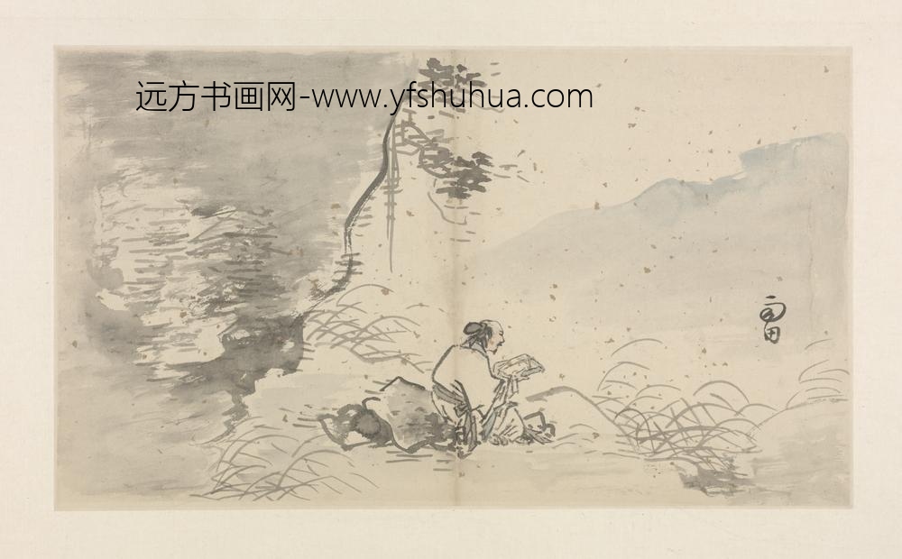 明-施雨山水花卉册-