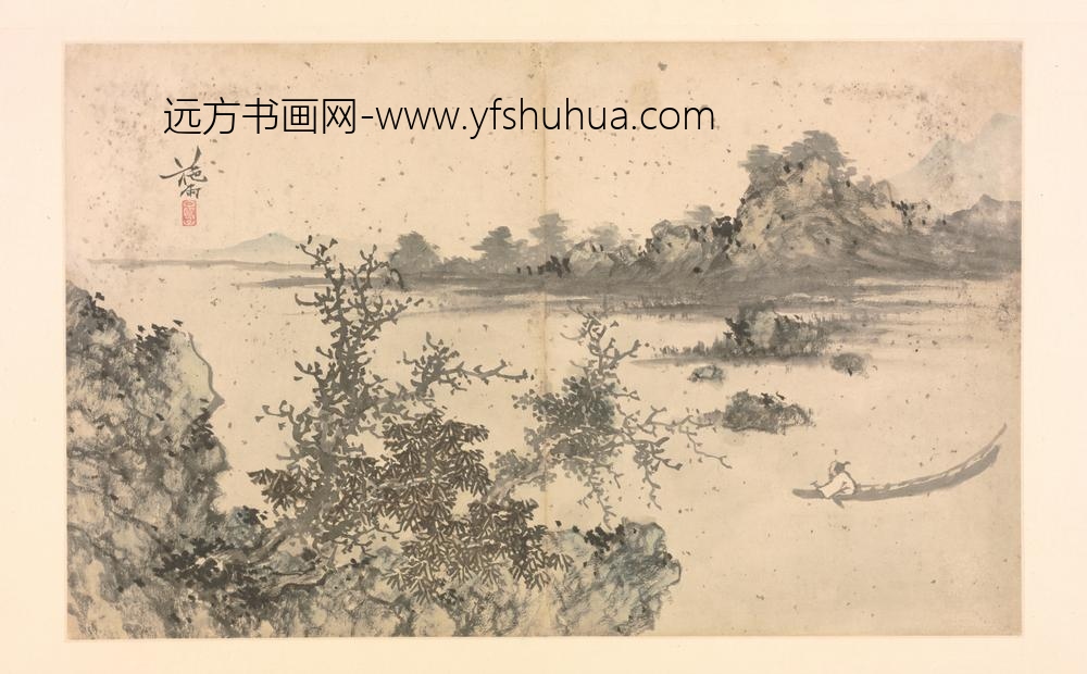 明-施雨山水花卉册-