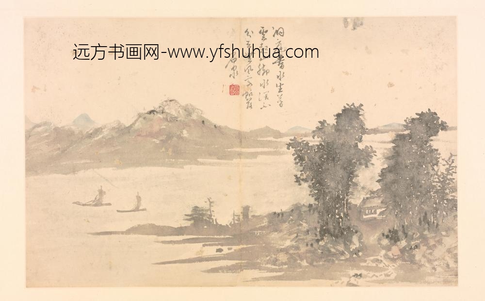 明-施雨山水花卉册-