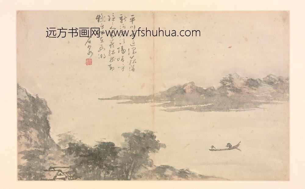 明-施雨山水花卉册-