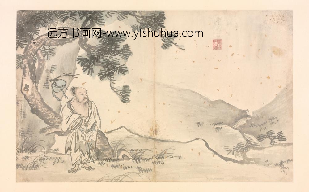 明-施雨山水花卉册-