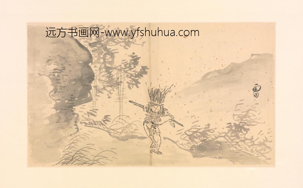 明-施雨山水花卉册-