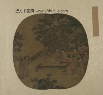 明 明人东山丝竹图纨扇页.jpg