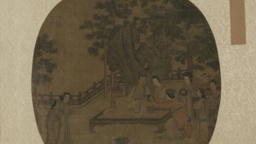 明 明人东山丝竹图纨扇页.jpg