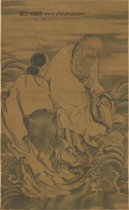 明 明人二仙图轴.jpg