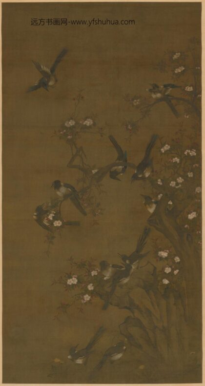 明 明人十二喜图轴.jpg
