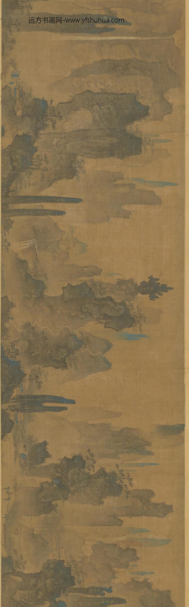 明-明人山水图卷_