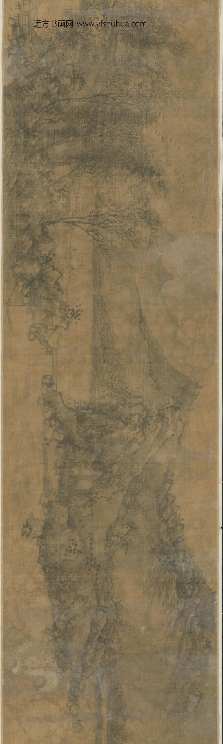 明-明人山水图卷_
