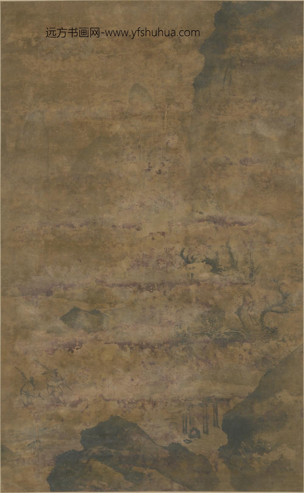 明-明人山水图轴