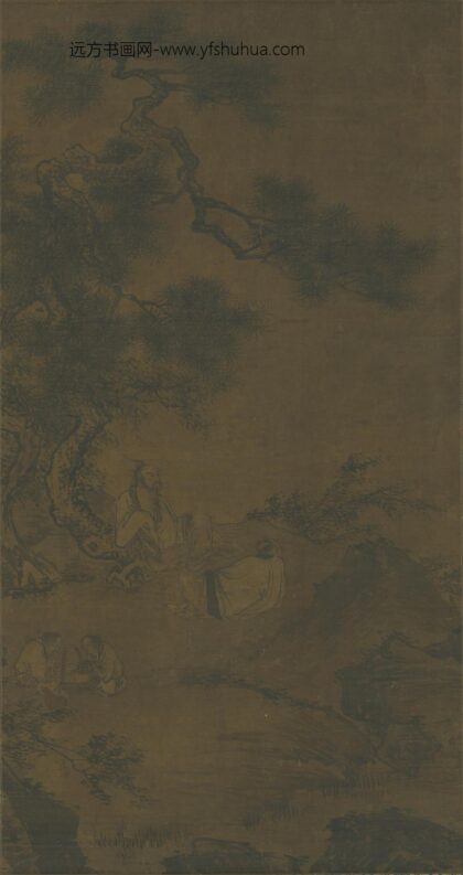 明 明人松石人物图轴.jpg