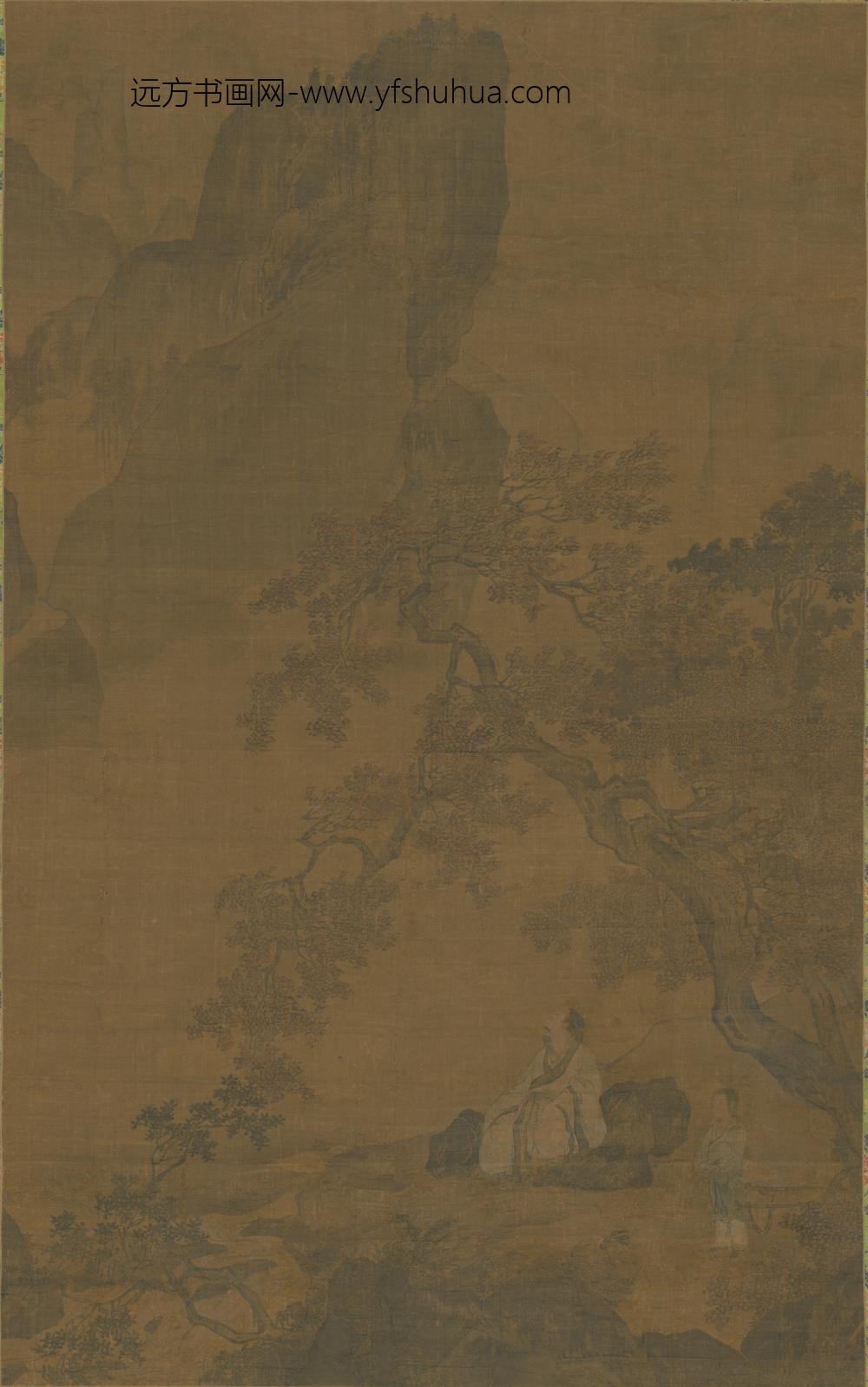 明-明人枫林停车图轴