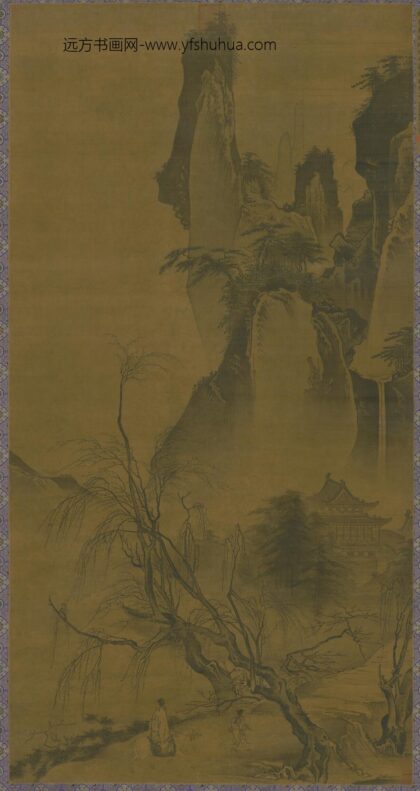 明 明人柳荫访友图轴.jpg