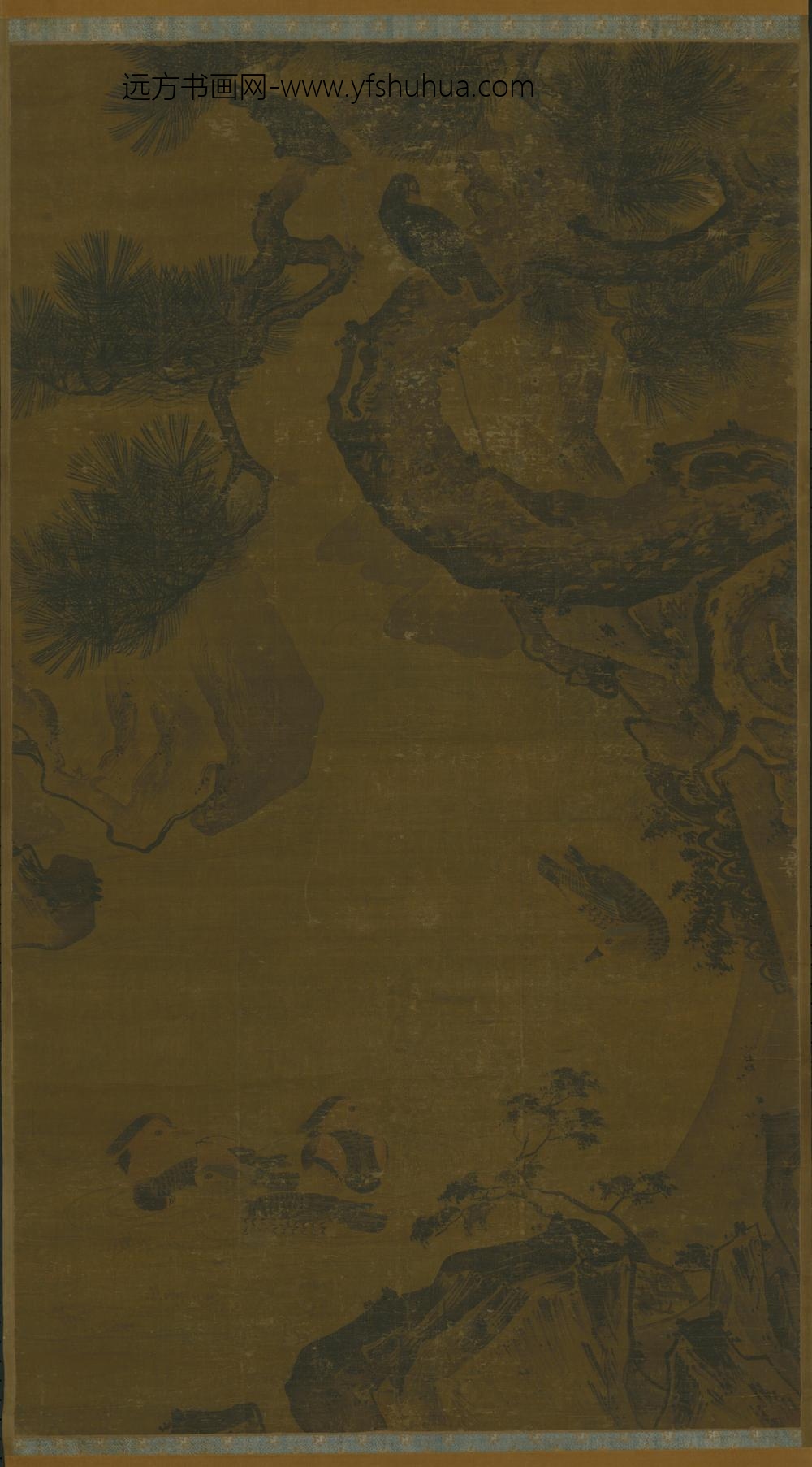 明-明人水禽图轴