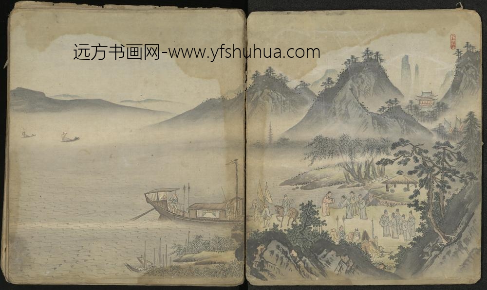 明-明人画九重敷纳图李翰等家跋序图册