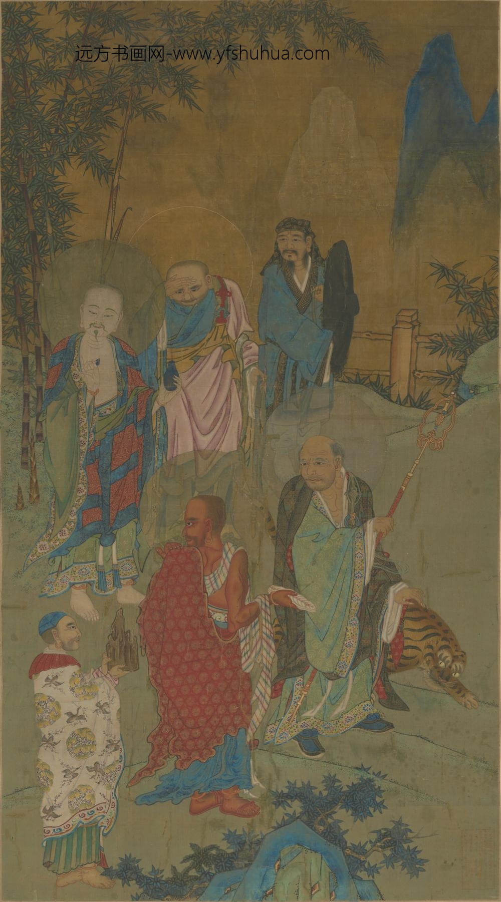 明-明人画佛像轴