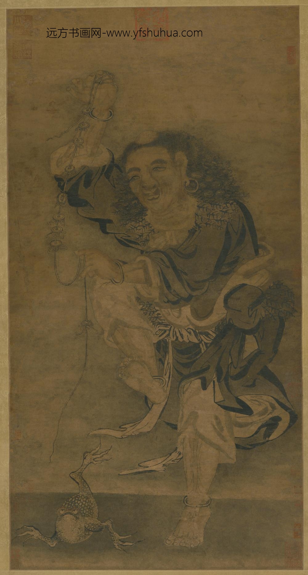 明-明人画刘海像图轴