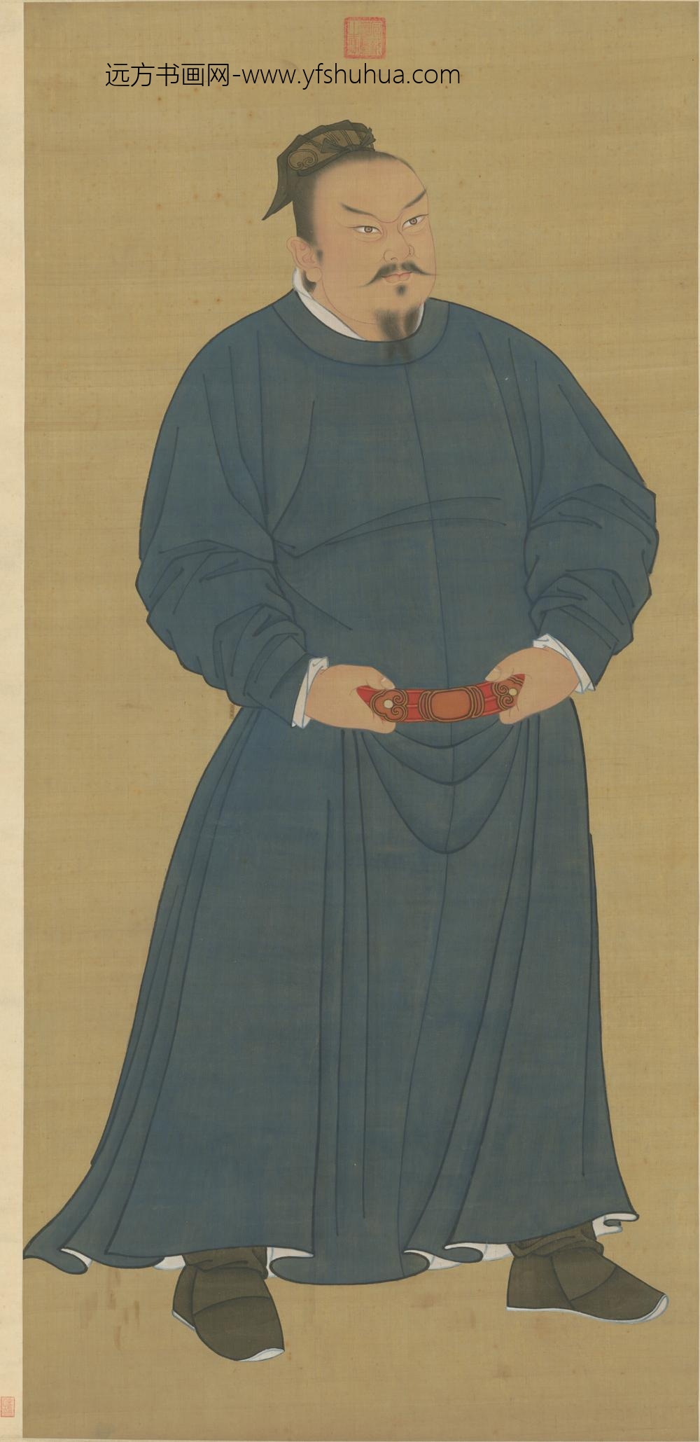 明-明人画寇恂像轴