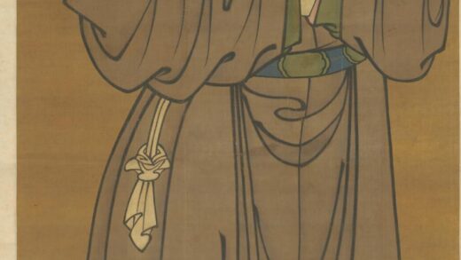 明 明人画尉迟恭像轴.jpg