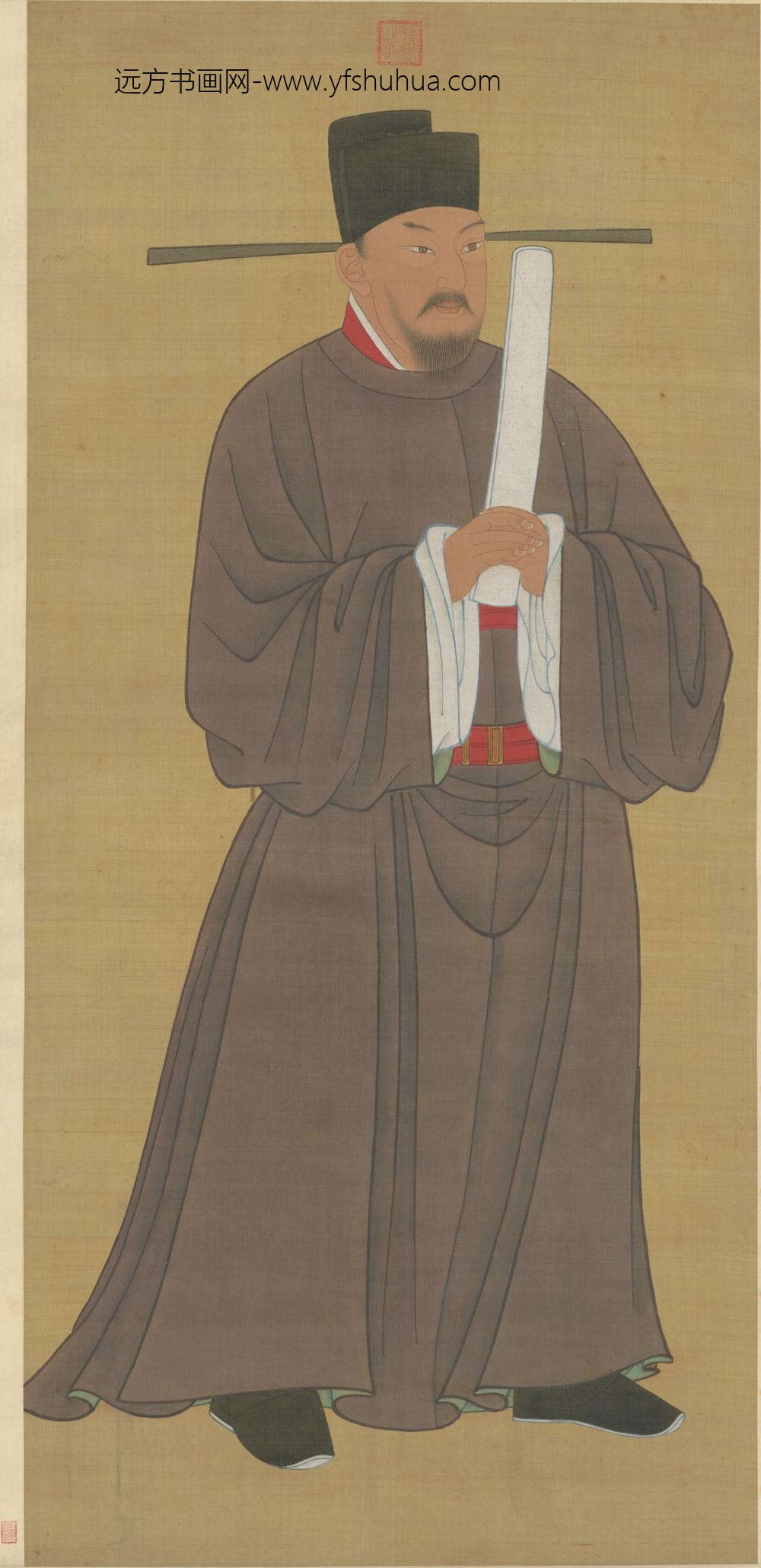 明-明人画狄仁杰像轴