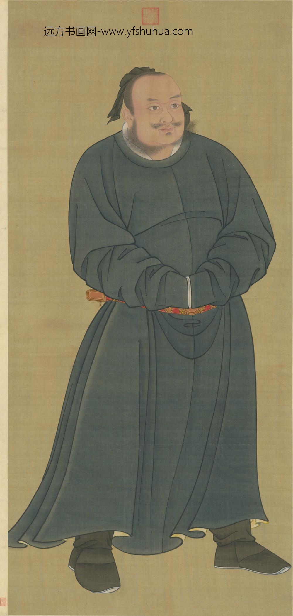 明-明人画班超像轴