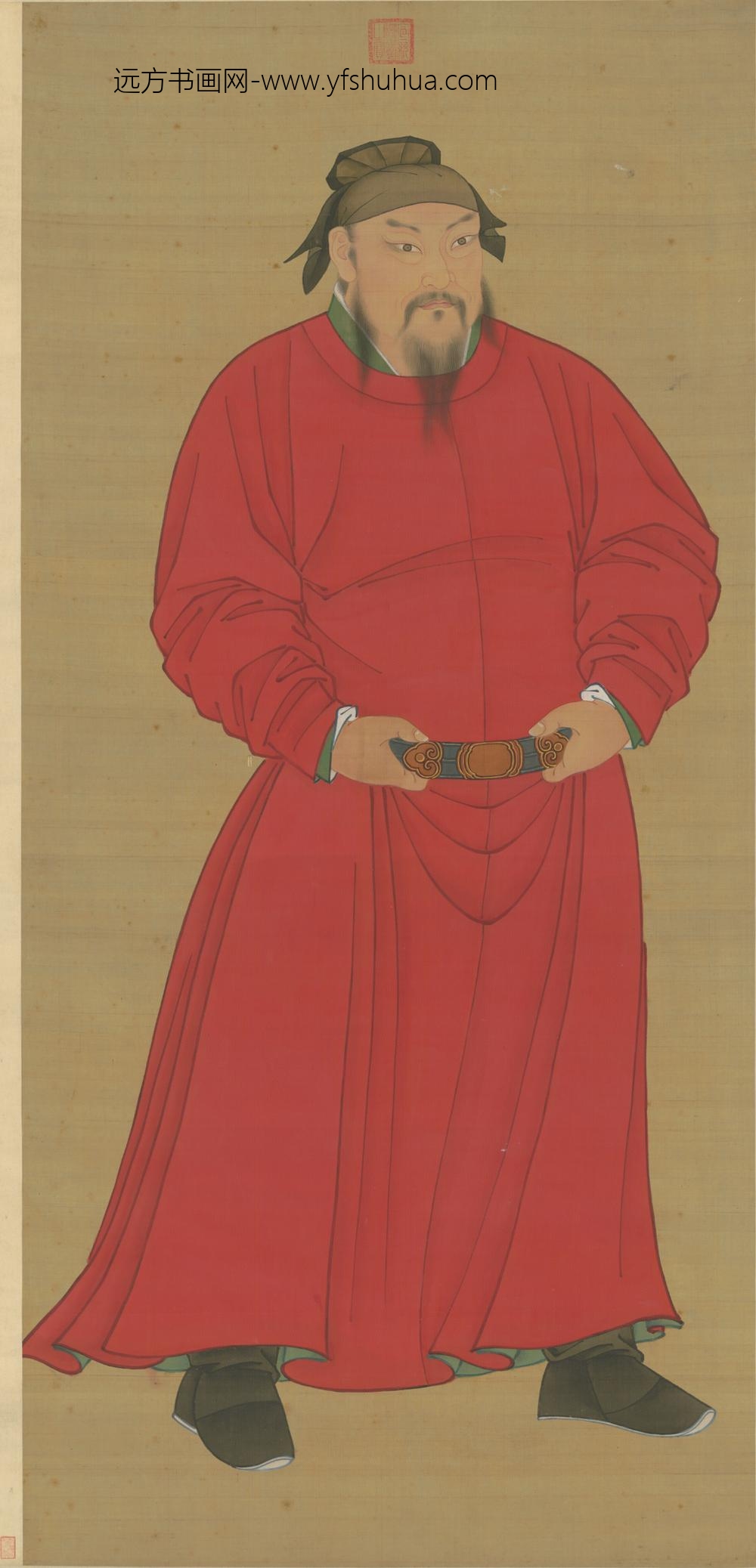 明-明人画祭遵像轴