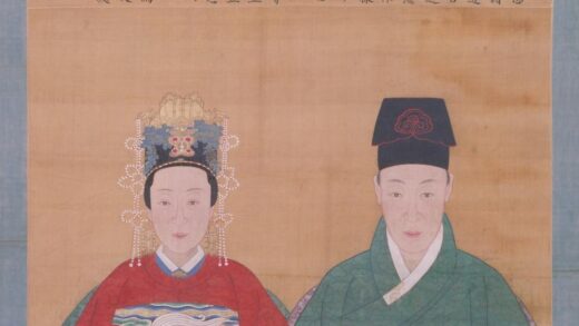明 明人画綦明夫妇半身像轴.jpg
