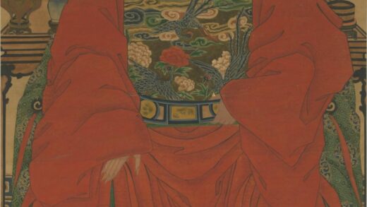 明 明人画红袍男坐像轴.jpg