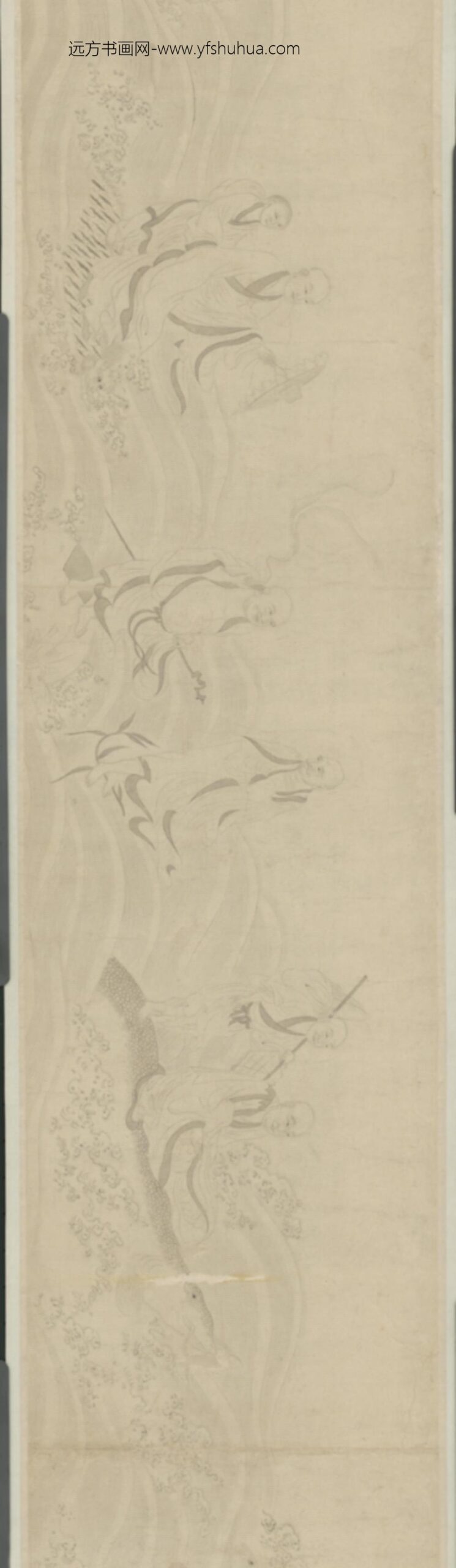 明-明人画罗汉及释德清书金刚经图卷_