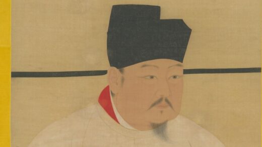 明 明人画赵恒半身像轴.jpg