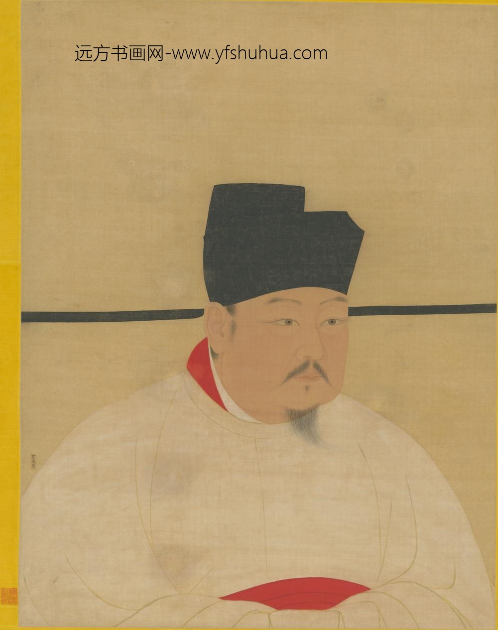 明-明人画赵恒半身像轴